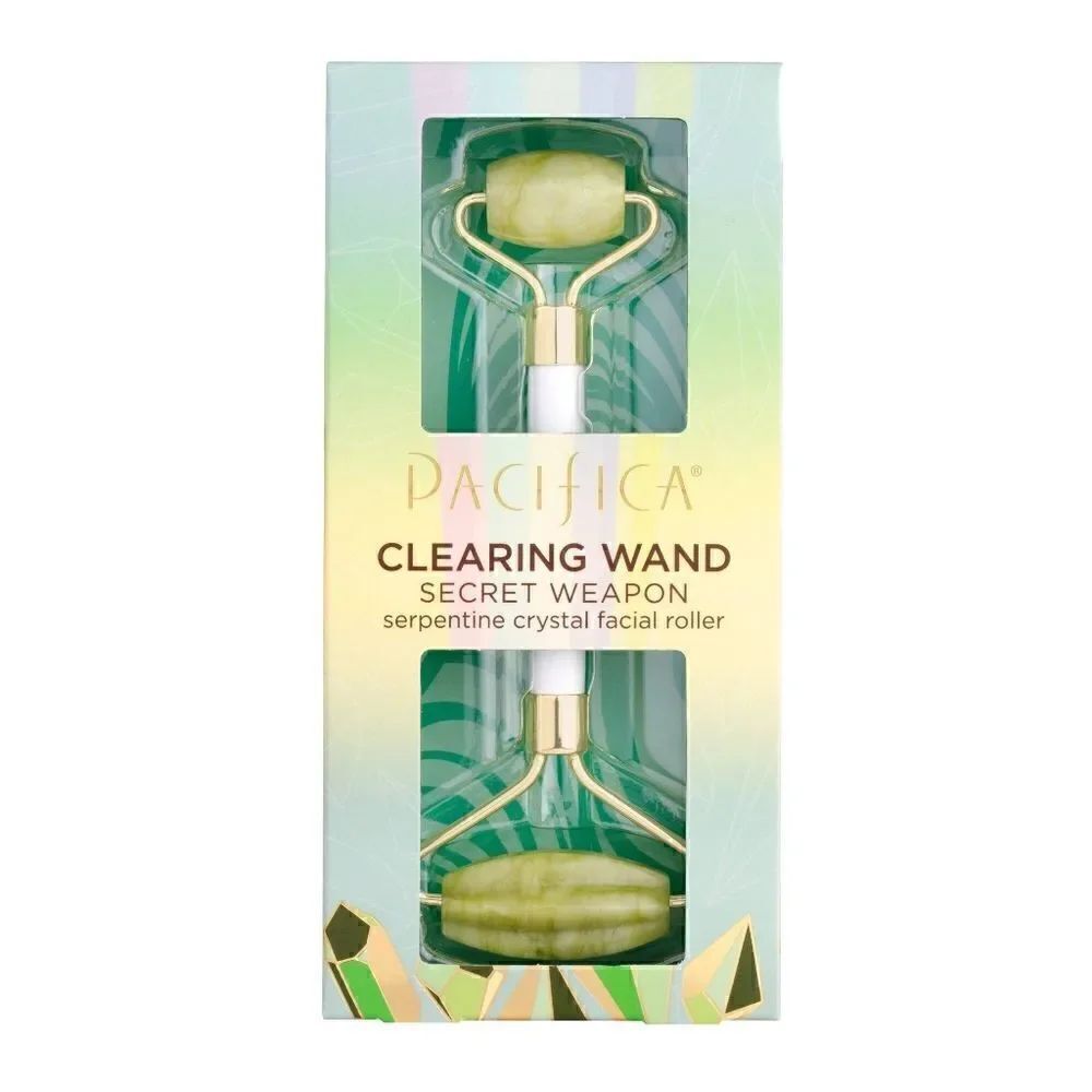 Pacifica Clearing Wand Serpentine Crystal Facial Roller NIB